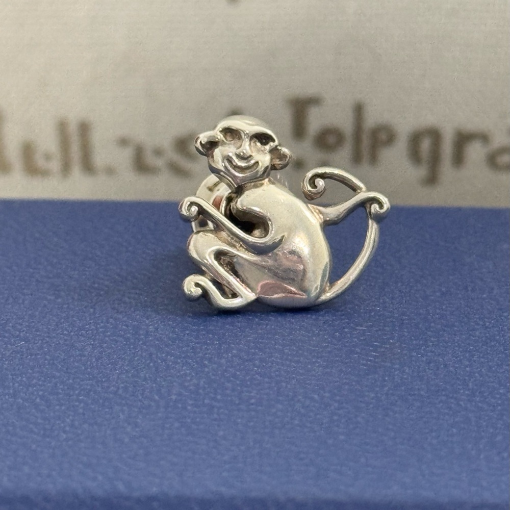 John Hardy .925 Sterling Silver Collectible 2004 Monkey Pin / Tie Tac